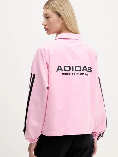 adidas kurtka House of Tiro kolor różowy przejściowa JL7648 - zdjęcie produktu nr 2