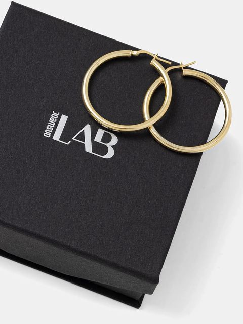 Answear.LAB kolczyki ze srebra 925 pozłacanego 18k złotem