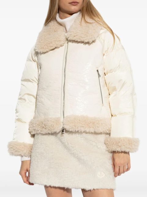 Moncler Rubrouk faux-shearling collar jacket - Neutrals