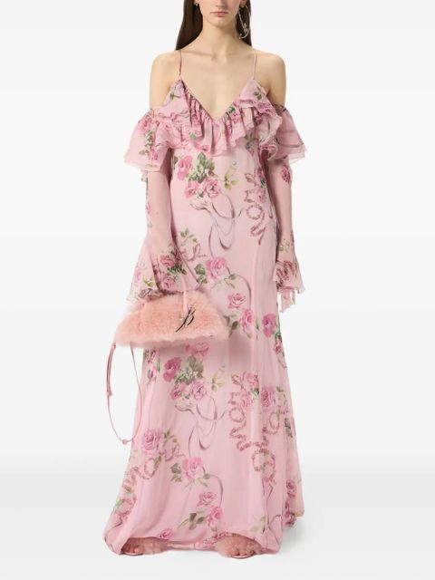 Blumarine floral-printed ruffled gown - Pink - zdjęcie produktu nr 1