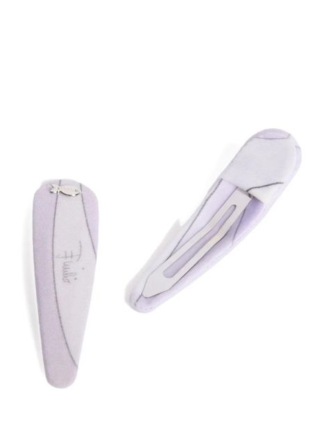 PUCCI logo-print hair clips - Purple - zdjęcie produktu nr 2