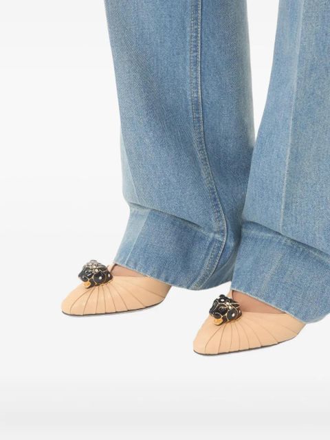 Valentino Garavani 55mm Panthea pleated pumps - Neutrals