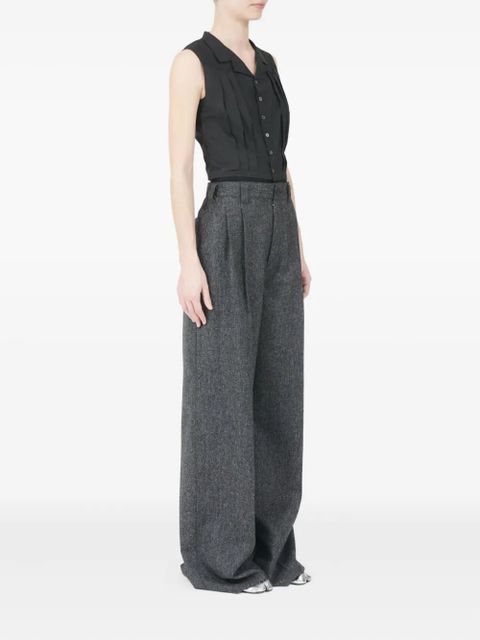 Maison Margiela pleated-front wool trousers - Grey - zdjęcie produktu nr 2