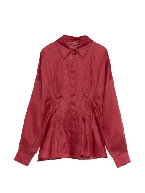 Max Mara pleated shirt - Red - zdjęcie produktu nr 1