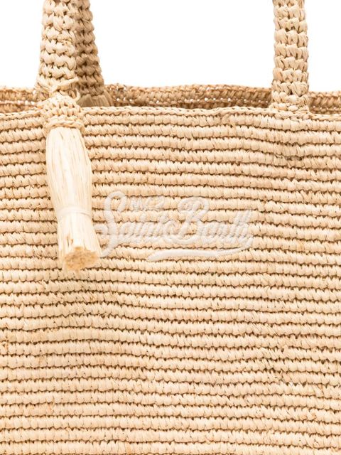 MC2 Saint Barth embroidered raffia beach bag - Neutrals