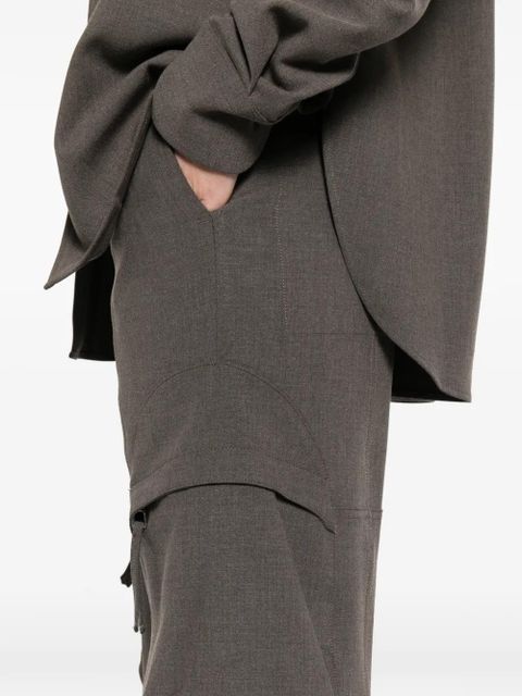 The Frankie Shop Kelly belted cargo pants - Grey