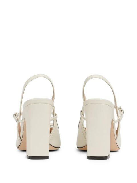 Gucci horsebit strap leather pumps - Neutrals