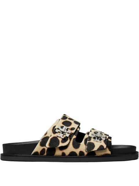 Tory Burch Turnlock sport leopard-print sandals - Neutrals - zdjęcie produktu nr 1