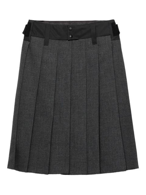 Prada pleated midi skirt - Grey - zdjęcie produktu nr 1