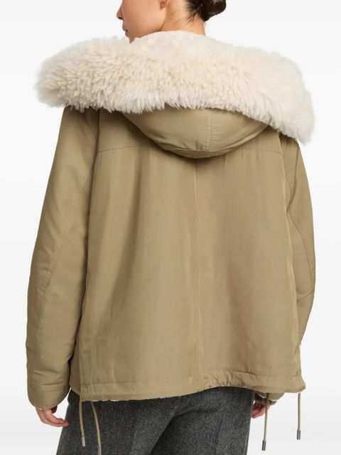 Yves Salomon hooded reversible jacket - Green