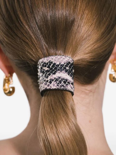 Jennifer Behr leather-embossed pony wrap - Neutrals