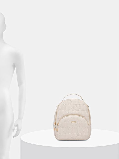 Liu Jo plecak damski kolor beżowy mały wzorzysty AF5157.E0538