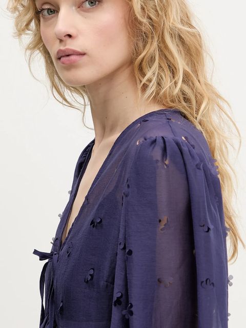 Stine Goya bluzka damska kolor fioletowy gładka SG-PF25-T062-1608