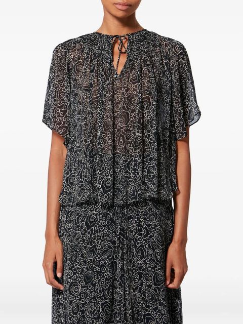 MARANT ÉTOILE Neslya printed blouse - Black