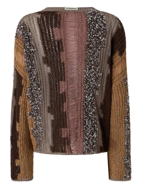 PINKO sequin striped sweater - Brown - zdjęcie produktu nr 2