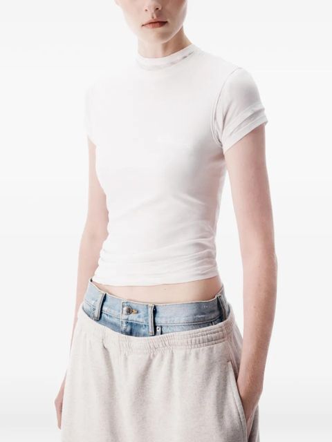 Alexander Wang Layered Short Sleeve Tee - White - zdjęcie produktu nr 2