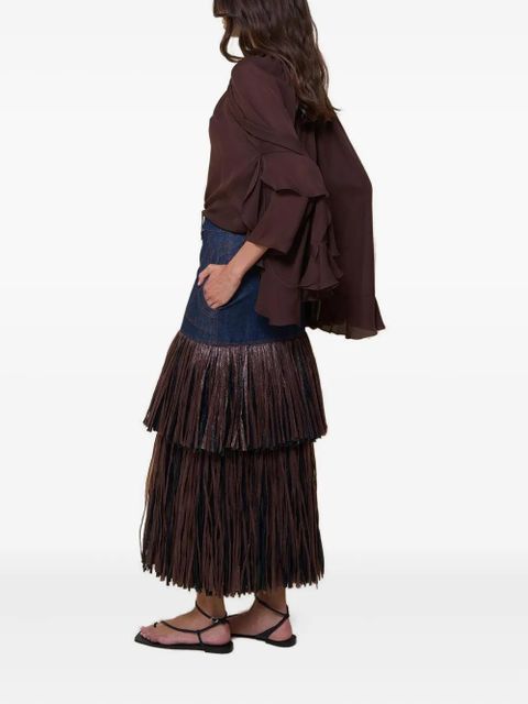 Johanna Ortiz Calipso skirt - Blue