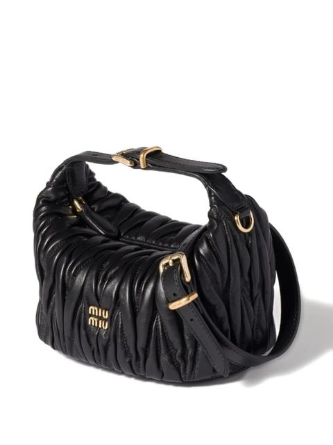 Miu Miu mini Wander matelassé tote bag - Black