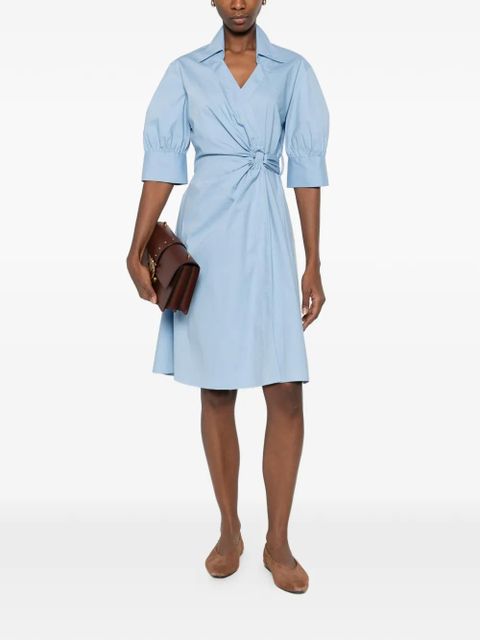 PINKO logo-embroidered midi skirt - Blue - zdjęcie produktu nr 2