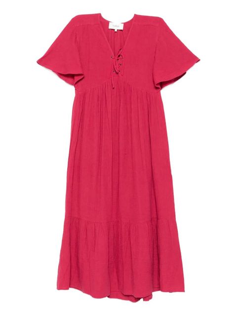 Ba&Sh lace-up details midi dress - Pink - zdjęcie produktu nr 1