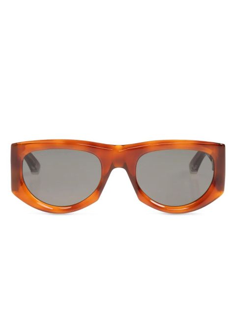 Gucci Eyewear oval-frame sunglasses - Brown - zdjęcie produktu nr 1