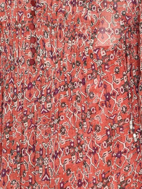 MARANT ÉTOILE Briane button-front flounced dress - Pink