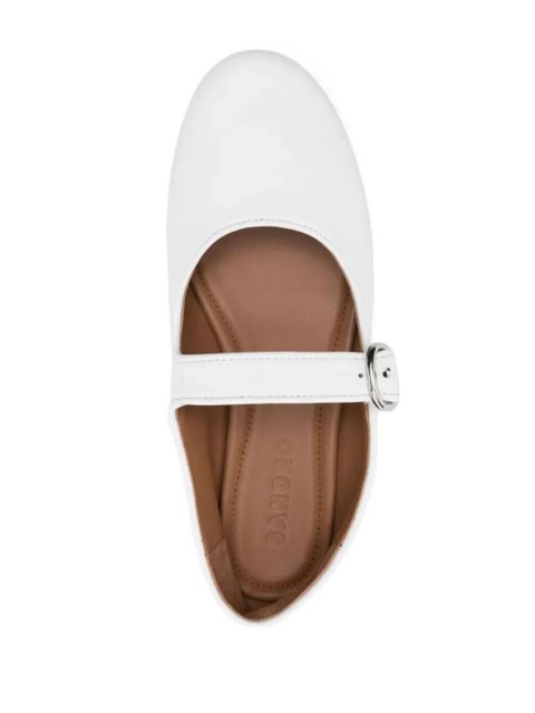 SANDRO leather ballet flats - White