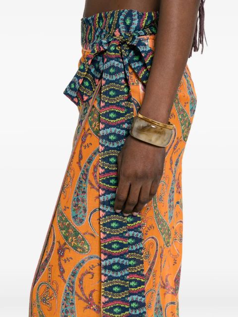 ETRO paisley-print skirt - Orange