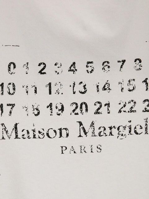 Maison Margiela number-print cotton tank top - Neutrals - zdjęcie produktu nr 2