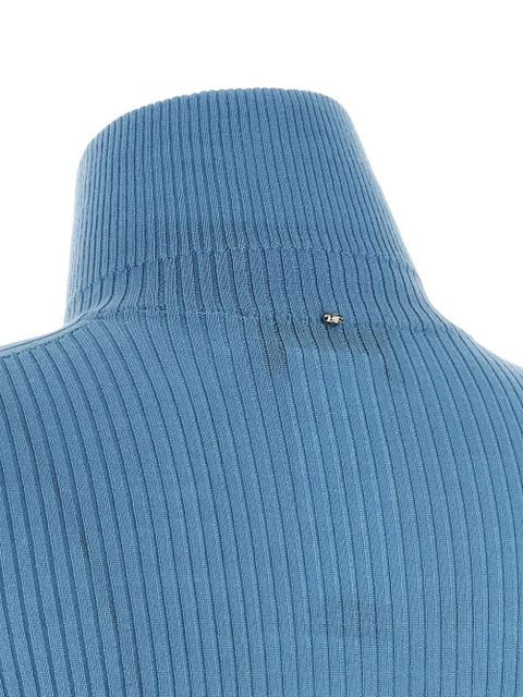 Sportmax ribbed-knit turtleneck top - Blue