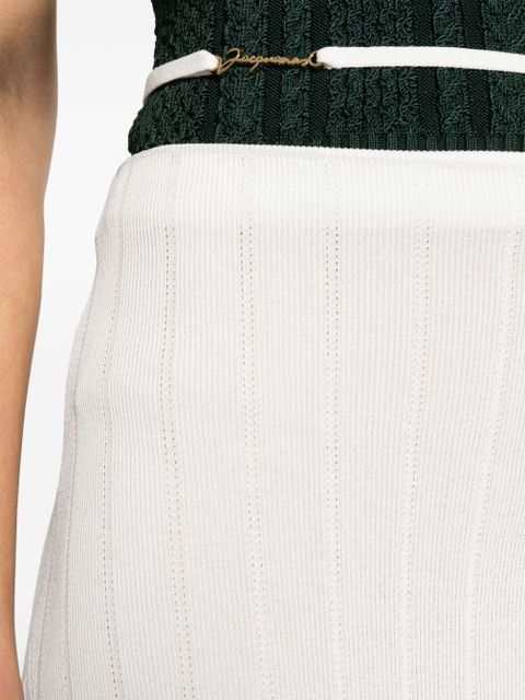 Jacquemus La Jupe Parlu knitted midi skirt - Neutrals
