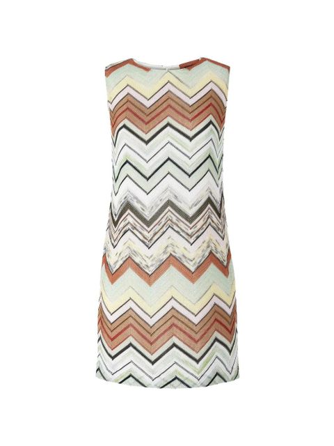 Missoni sleeveless chevron-pattern mini dress - Neutrals - zdjęcie produktu nr 1