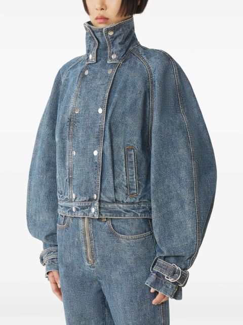 Lanvin buttoned funnel-neck jacket - Blue