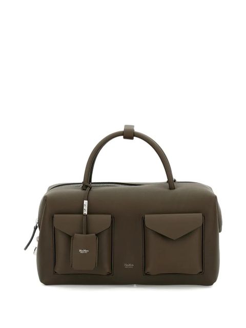 Max Mara medium folded-sides leather tote bag - Green - zdjęcie produktu nr 1