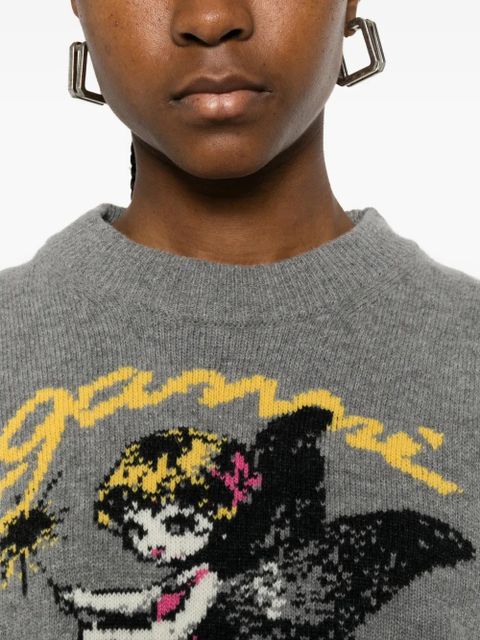 GANNI graphic vest - Grey