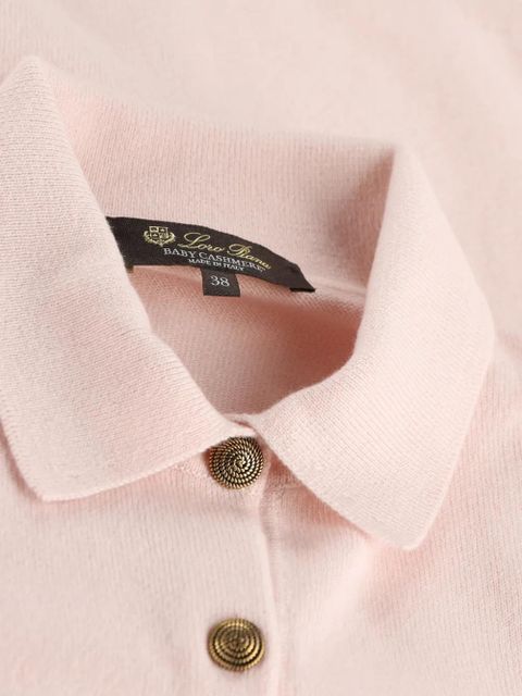Loro Piana half-button polo top - Pink
