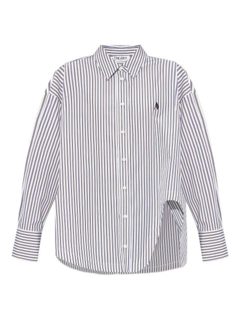 The Attico striped asymmetrical shirt - White - zdjęcie produktu nr 1