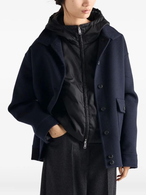 Prada hooded button-cuff jacket - Black - zdjęcie produktu nr 2