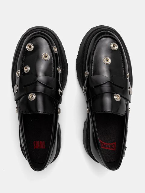 Camper mokasyny skórzane TWS damskie kolor czarny na platformie K201832-001 - zdjęcie produktu nr 1