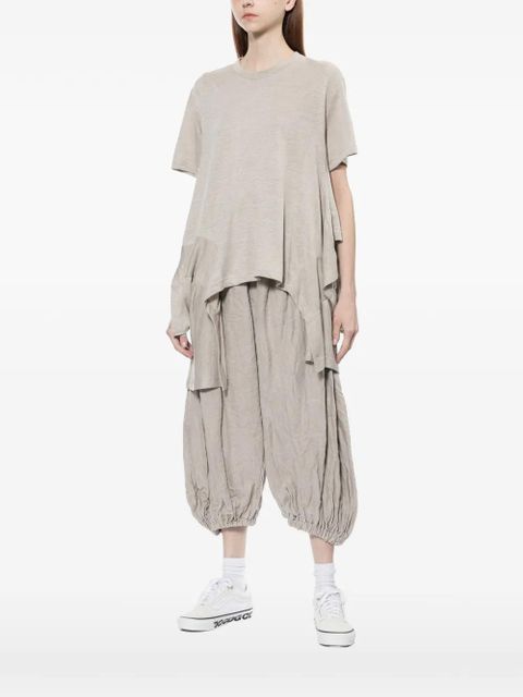 Comme Des Garçons ruffled round neck T-shirt - Neutrals