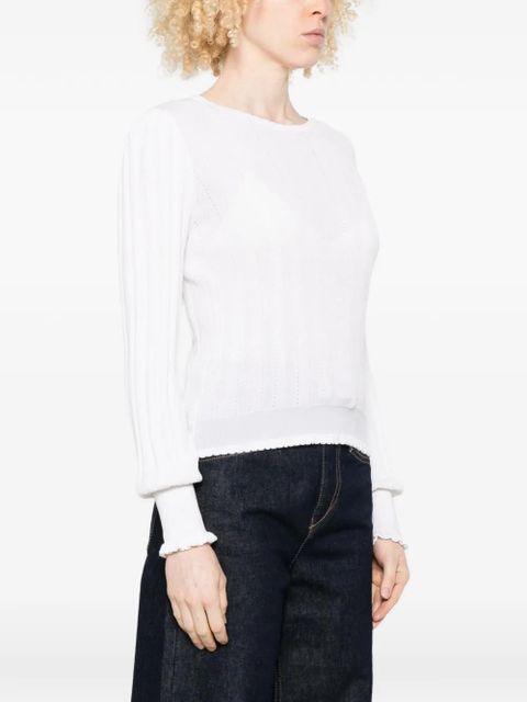 Missoni ribbed scalloped sweater - White