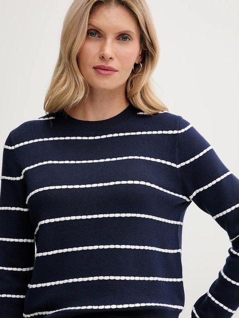 United Colors of Benetton sweter damski kolor granatowy lekki 104ME10EB