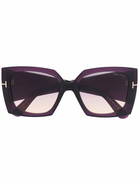 TOM FORD Eyewear tinted oversize-frame sunglasses - Purple - zdjęcie produktu nr 1