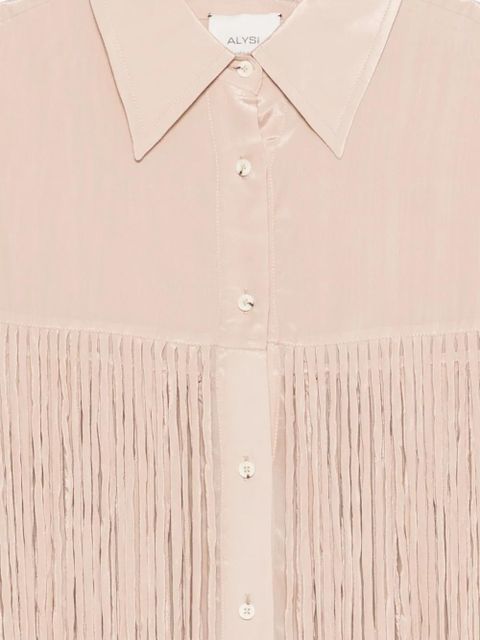 Alysi fringed shirt - Neutrals