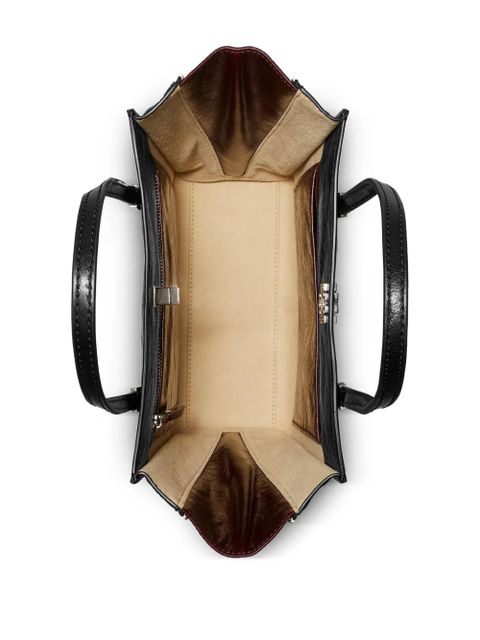 Tory Burch small Kira turnlock panelled tote bag - Black