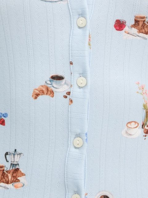 Abercrombie & Fitch longsleeve piżamowy damska kolor niebieski KI146-5108-111