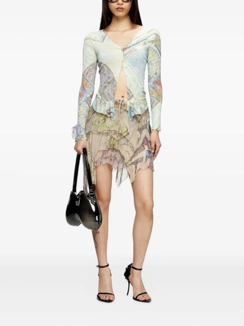 Diesel printed cropped cardigan - Blue - zdjęcie produktu nr 2