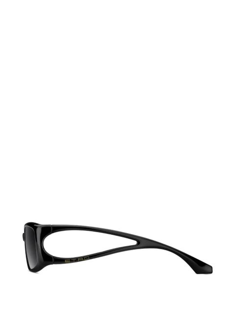 ETRO logo rectangle sunglasses - Black