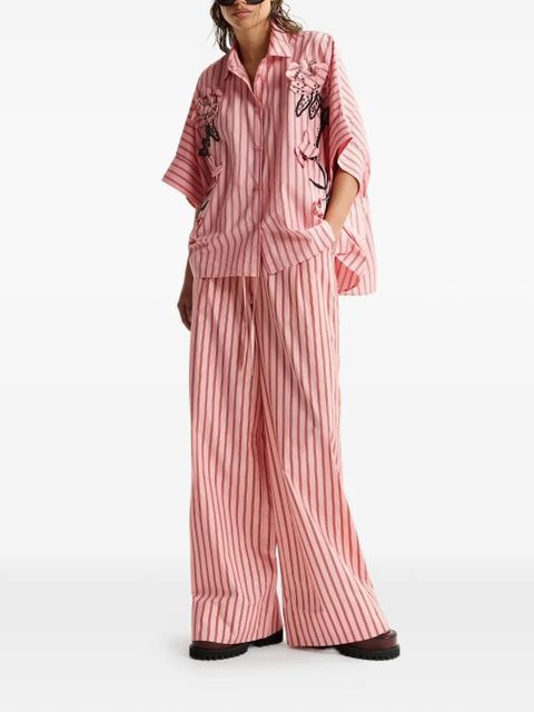 Essentiel Antwerp striped drawstring-waist trousers - Pink