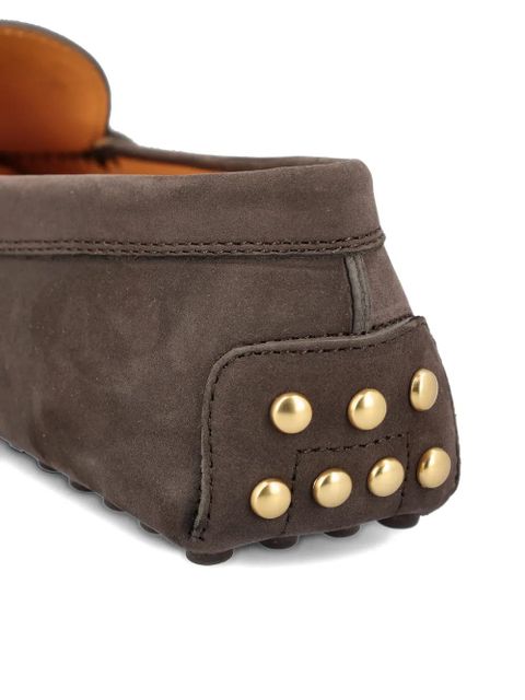 Tod's studded flat shoes - Brown